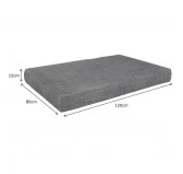 Copricuscino per Cuscini per Pallet - Cuscino-Sedile 120x80, Grigio