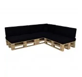 Copricuscino per Cuscini per Pallet - Cuscino Decorativo 40x40, Nero