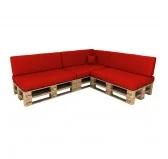 Copricuscino Impermeabile per Cuscini per Pallet - Cuscino Decorativo 40x40, Rosso