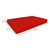 Copricuscino Impermeabile per Cuscini per Pallet - Cuscino-Sedile 120x80, Rosso