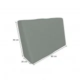 Copricuscino Impermeabile per Cuscini per Pallet - Cuscino-Schienale Laterale 60x40, Grigio