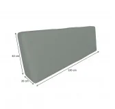 Copricuscino Impermeabile per Cuscini per Pallet - Cuscino-Schienale 120x40, Grigio