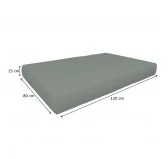 Copricuscino Impermeabile per Cuscini per Pallet - Cuscino-Sedile 120x80, Grigio