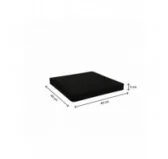 Cuscini per Sedie, Cuscino da Giardino, Set di 2: Cuscino seduta 40x40x5 cm + Cuscino schienale 50x40x15 cm, Nero