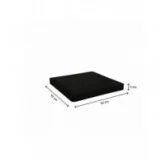 Cuscini per Sedie, Cuscino da Giardino, Set di 2: Cuscino seduta 50x50x5 cm + Cuscino schienale 50x40x15 cm, Nero