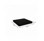 Cuscini per Sedie, Cuscino da Giardino, Set di 2: Cuscino seduta 60x60x5 cm + Cuscino schienale 60x40x15 cm, Nero