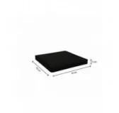 Cuscini per Sedie, Cuscino da Giardino, Set di 2: Cuscino seduta 70x70x5 cm + Cuscino schienale 70x40x15 cm, Nero