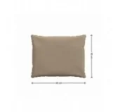 Cuscini per Sedie, Cuscino da Giardino, Set di 2: Cuscino seduta 40x40x5 cm + Cuscino schienale 50x40x15 cm, Beige