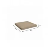 Cuscini per Sedie, Cuscino da Giardino, Set di 2: Cuscino seduta 40x40x5 cm + Cuscino schienale 50x40x15 cm, Beige