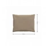 Cuscini per Sedie, Cuscino da Giardino, Set di 2: Cuscino seduta 60x60x5 cm + Cuscino schienale 60x40x15 cm, Beige