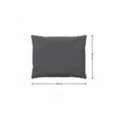 Cuscini per Sedie, Cuscino da Giardino, Set di 2: Cuscino seduta 40x40x5 cm + Cuscino schienale 50x40x15 cm, Grigio