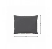 Cuscini per Sedie, Cuscino da Giardino, Set di 2: Cuscino seduta 50x50x5 cm + Cuscino schienale 50x40x15 cm, Grigio