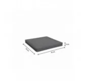 Cuscini per Sedie, Cuscino da Giardino, Set di 2: Cuscino seduta 70x70x5 cm + Cuscino schienale 70x40x15 cm, Grigio