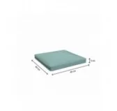 Cuscini per Sedie, Cuscino da Giardino, Set di 2: Cuscino seduta 40x40x5 cm + Cuscino schienale 50x40x15 cm, Blu