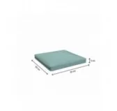 Cuscini per Sedie, Cuscino da Giardino, Set di 2: Cuscino seduta 50x50x5 cm + Cuscino schienale 50x40x15 cm, Blu