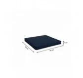 Cuscini per Sedie, Cuscino da Giardino, Set di 2: Cuscino seduta 40x40x5 cm + Cuscino schienale 50x40x15 cm, Blu Scuro