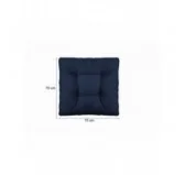 Set di 2 Cuscini per Sedia da Giardino Blu Scuro 70x70 + 70x40