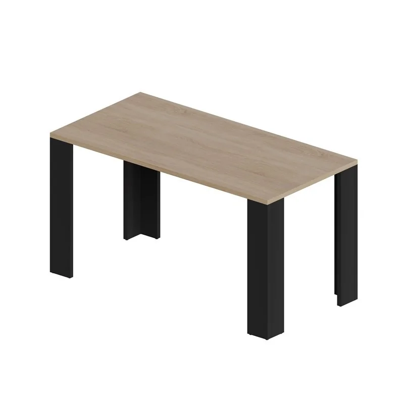 Tavolo da pranzo, piano 2,5 cm Quercia Sonoma, gambe nere, 140x80x75 cm Tavolo da pranzo, piano 2,5 cm Quercia Sonoma, gambe nere, 140x80x75 cm