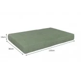 Cuscino di Seduta per Pallet 120x80x15 Verde