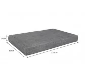 Cuscino di Seduta per Pallet 120x80x15 Grigio