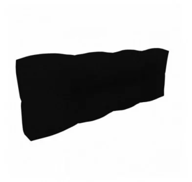 Cuscino Schienale per Pallet, Impermeabile, Trapuntato, 120x40x12 cm, Nero