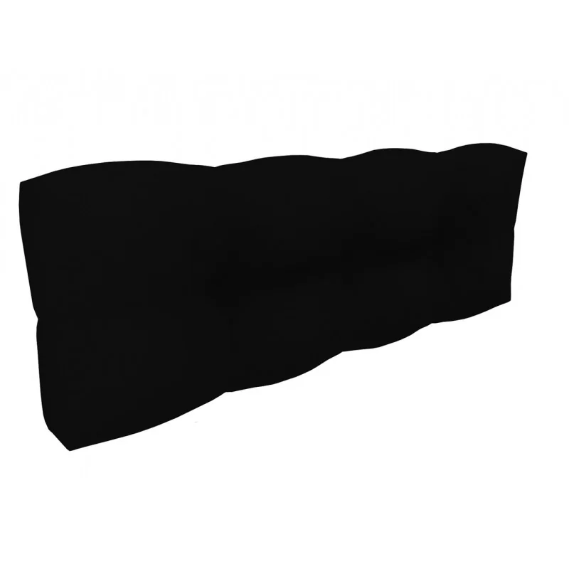 Cuscino Schienale per Pallet, Impermeabile, Trapuntato, 120x40x12 cm, Nero