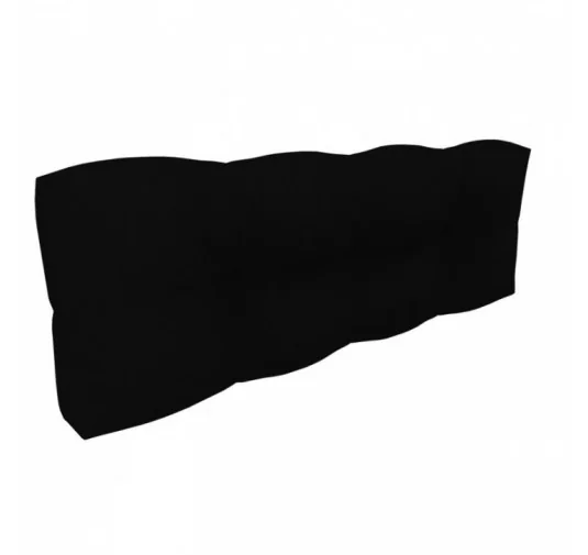 Cuscino Schienale per Pallet, Impermeabile, Trapuntato, 120x40x12 cm, Nero