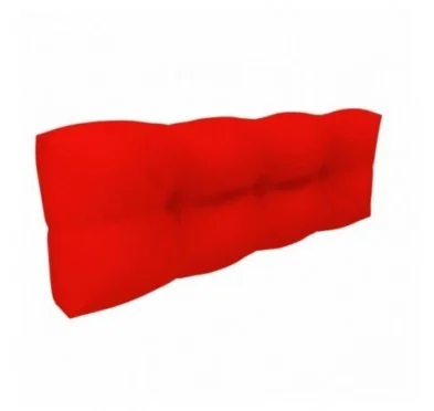 Cuscino Schienale per Pallet, Impermeabile, Trapuntato, 120x40x12 cm, Rosso