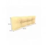 Cuscino Schienale per Pallet, Impermeabile, Trapuntato, 120x40x12 cm, Beige