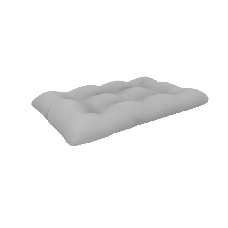 Cuscino di Seduta per Pallet, Impermeabile, Trapuntato, 120x80x15 cm, Grigio