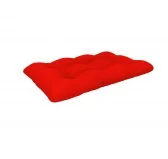 Cuscino di Seduta per Pallet, Impermeabile, Trapuntato, 120x80x15 cm, Rosso