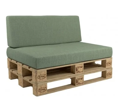 Set di 2 Cuscini per Pallet 120x80 + 120x40 Verde