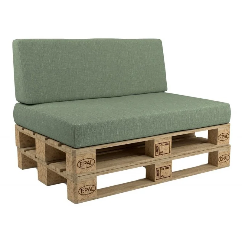 Set di 2 Cuscini per Pallet 120x80 + 120x40 Verde