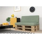 Set di 2 Cuscini per Pallet 120x80 + 120x40 Verde