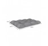 Cuscino di Seduta per Pallet, Trapuntato, 120x60x12 cm, Grigio