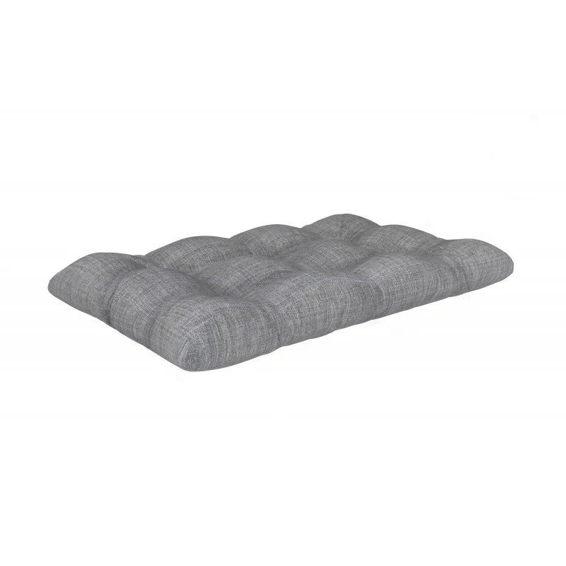 Cuscino di Seduta per Pallet, Trapuntato, 120x60x12 cm, Grigio