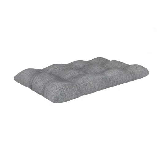 Cuscino di Seduta per Pallet, Trapuntato, 120x60x12 cm, Grigio