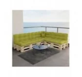 Cuscino Laterale per Pallet, Trapuntato, 60x40x12 cm, Lime