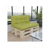 Set di 2 Cuscini per Pallet, 120x80 cm + 120x40 cm, Trapuntati, Lime