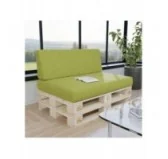 Set di 2 Cuscini per Pallet, 120x80 cm + 120x40 cm, Lime