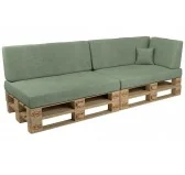 Set di 6 Cuscini per Pallet 120x80 + 120x40 Verde