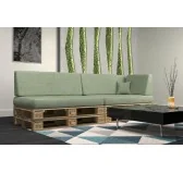 Set di 6 Cuscini per Pallet 120x80 + 120x40 Verde