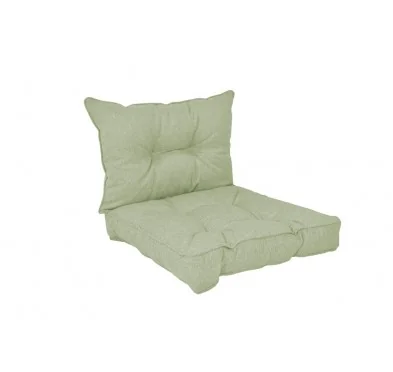 Set di 2 Cuscini per Sedia da Giardino Verde 40x40 + 50x40