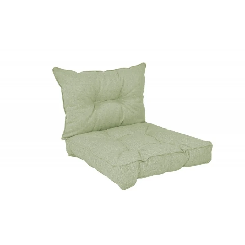 Set di 2 Cuscini per Sedia da Giardino Verde 40x40 + 50x40