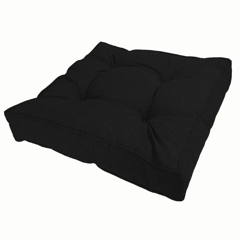 Cuscino di Seduta per Sedia da Giardino Nero 40x40