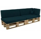 Set di 6 Cuscini per Pallet 120x80 + 120x40 Verde Scuro