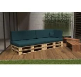 Set di 6 Cuscini per Pallet 120x80 + 120x40 Verde Scuro