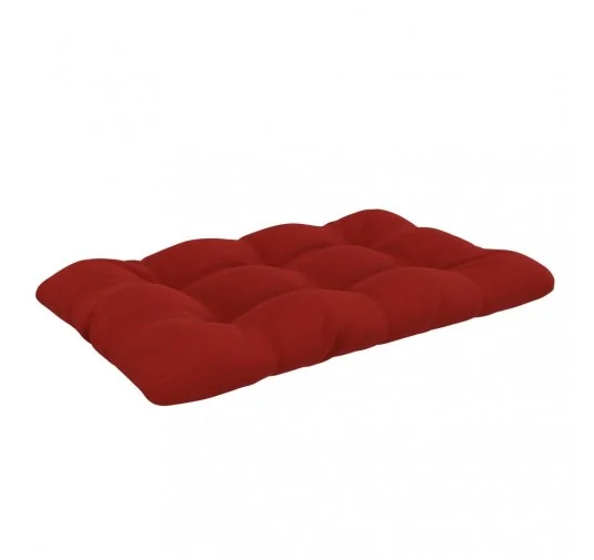 Cuscino di Seduta per Pallet, Trapuntato, 120x80x12 cm, Rosso