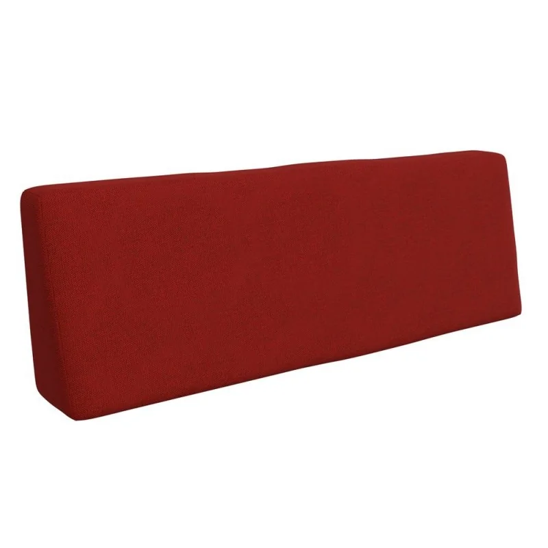 Cuscino Schienale per Pallet, 120x40x20/10 cm, Rosso