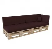 Set di 6 Cuscini per Pallet: 2x 120x80 + 2x 120x40 + 60x40 + 40x40, Viola